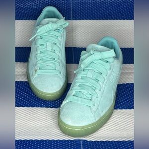 ✨🎉 Puma Suede Classic Mono Iced Aruba Blue Mint Green Daily Sneakers 
 Size 5